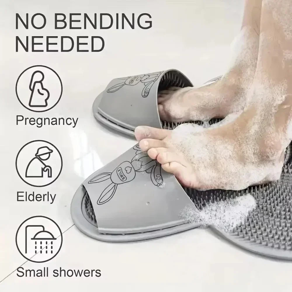 Wall-Mounted Foot & Back Scrubber Mat